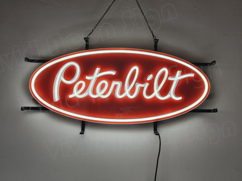 Peterbilt Truck Repair Service LED Neon Sign Light Lamp With Dimmer