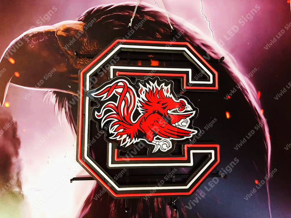 South Carolina Gamecocks LED Neon Sign Light Lamp WIth Dimmer
