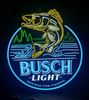 Busch Light Beer Bass Fish LED Neon Sign Light Lamp With Dimmer Version I