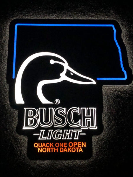 Busch Light Beer Flying Duck Ducks North Dakota State LED Neon Sign Light Lamp