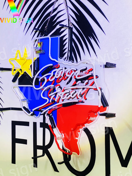 George Strait Texas Neon Light Sign Lamp With HD Vivid Printing