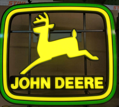 John Deere Tractor Farm Equipment Machine LED Neon Sign Light Lamp With Dimmer