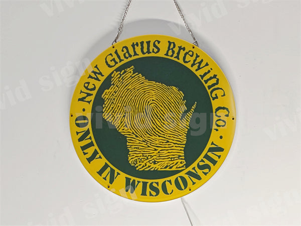 New Glarus Brewing Co. Only In Wisconsin 2D LED Neon Sign Light Lamp