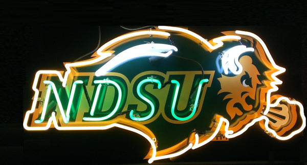 North Dakota State Bison Neon Sign Light Lamp HD Vivid Printing
