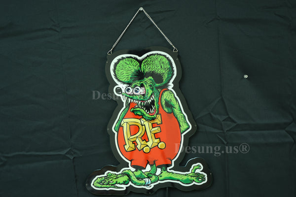 Rat Fink RF Hot Rod 2D LED Neon Sign Light Lamp