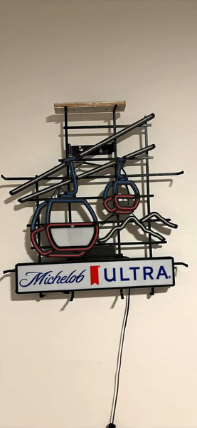 Michelob Ultra Ski Lift LED Neon Sign Light Lamp