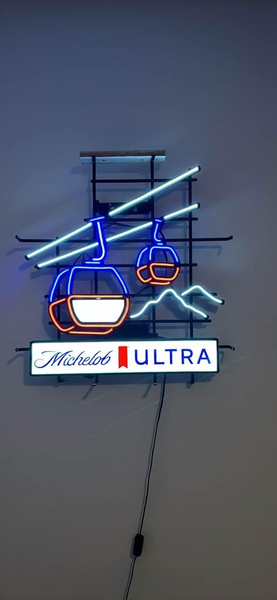 Michelob Ultra Ski Lift LED Neon Sign Light Lamp