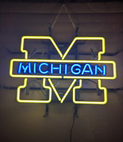 Michigan Wolverines Mascot Neon Sign Light Lamp