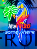 It's 4:20 Somewhere Parrot Beer Light Lamp Neon Sign with HD Vivid Printing Technology
