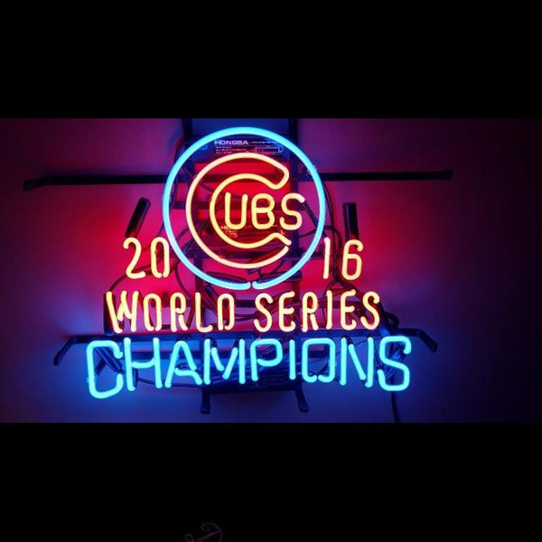 Desung 2016 Chicago Cubs World Series Champions MLB Man Cave (Sports - Baseball) Neon Sign