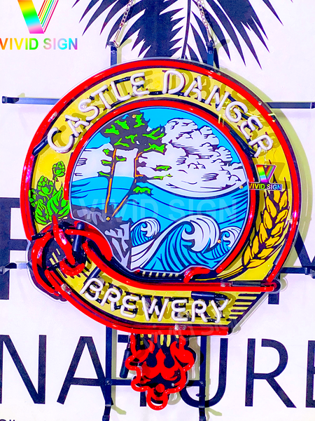 Castle Danger Brewery HD Vivid Neon Sign Light Lamp