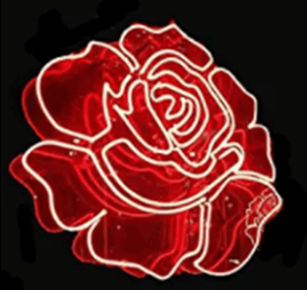 customized custom red rose personal neon sign