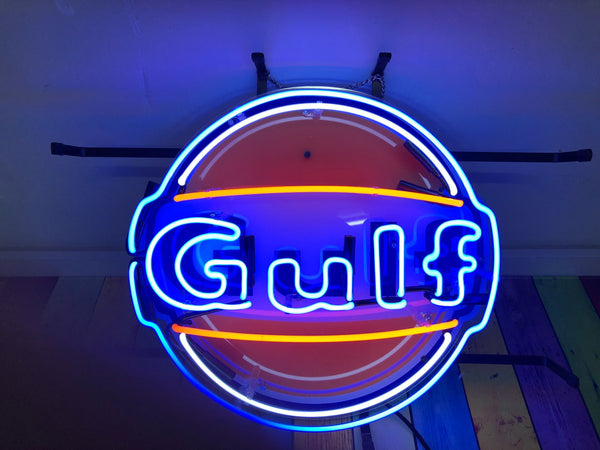 Gulf Gasoline Gas Station Neon Sign Light Lamp With HD Vivid Printing