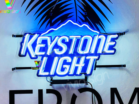 Keystone Light Mountain Beer HD Vivid Neon Sign Light Lamp