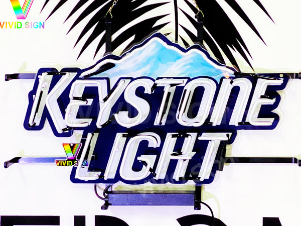 Keystone Light Mountain Beer HD Vivid Neon Sign Light Lamp