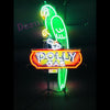 Desung Polly Gasoline Motor Oil (Business - Gas Station) vivid neon sign, front view, turned on