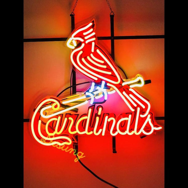 Desung St. Louis Cardinals (Sports - Baseball) vivid neon sign, front view, turned on