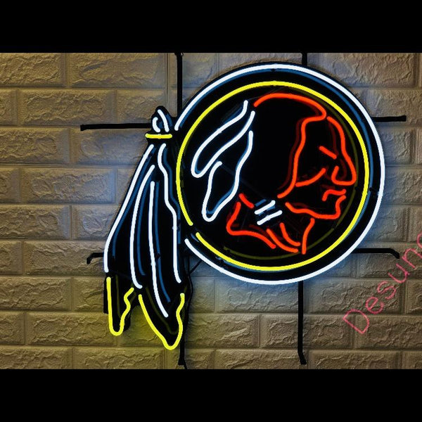 New Washington Redskins Football Lamp Bar Light Neon Sign wirh HD