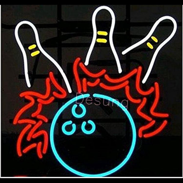 Desung Bowling Pins Balls Neon Sign business 120BP344BPB 1857 20" arcade