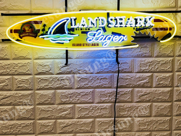 Landshark Lager Shark Lamp Light Neon Sign with HD Vivid Printing