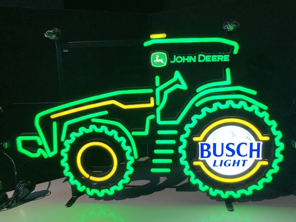 John Deere Busch Beer Tractor LED Neon Sign Light Lamp –