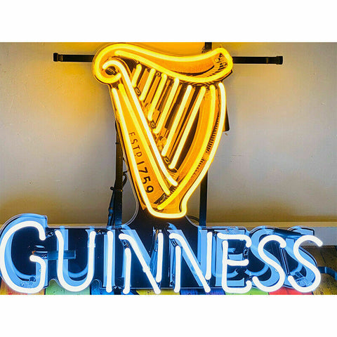 Guinness Harp Beer Lamp Light Neon Sign with HD Vivid Printing Technology
