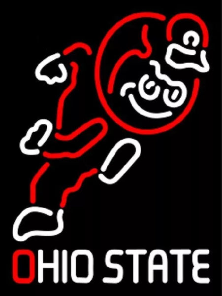 Ohio State Brutus Buckeye Logo Beer Neon Light Lamp Sign