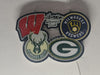 Wisconsin Brewers Bucks Green Bay Packers 2D LED Neon Sign Light Lamp