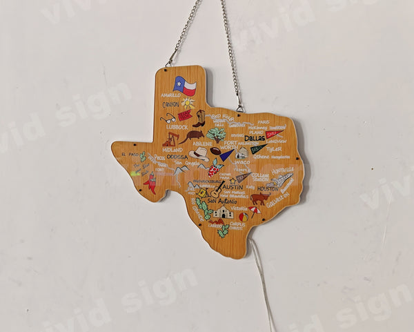 Texas State Serving Board 3D LED Neon Sign Light Lamp