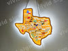 Texas State Serving Board 3D LED Neon Sign Light Lamp