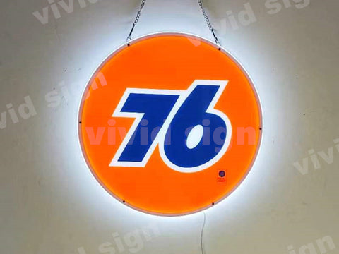 76 Gasoline 2D LED Neon Sign Light Lamp