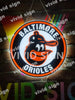 Baltimore Orioles Round Logo 3D LED Neon Sign Light Lamp