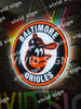 Baltimore Orioles Round Logo 3D LED Neon Sign Light Lamp