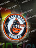 Baltimore Orioles Round Logo 3D LED Neon Sign Light Lamp