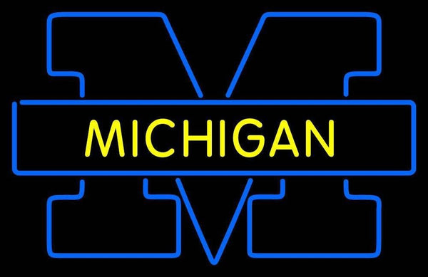 Michigan Wolverines Mascot Neon Sign Light Lamp