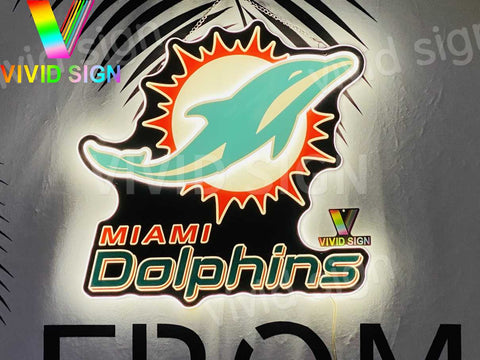 Miami Dolphins American Football 3D LED Neon Sign Light Lamp