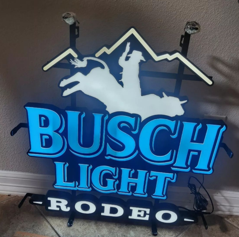 Busch Light Rodeo LED Neon Sign Light Lamp