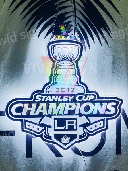 2012 Stanley Cup Champions Los Angeles Kings 3D LED Neon Sign Light Lamp