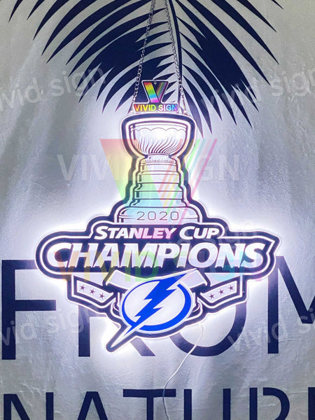 2020 Stanley Cup Champions Tampa Bay Lightning 3D LED Neon Sign Light Lamp