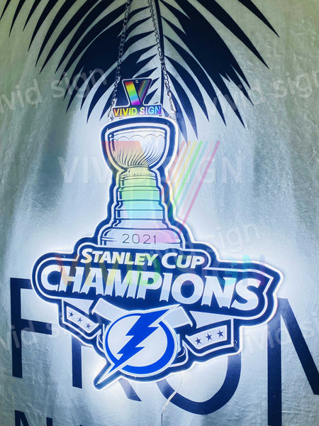 2021 Stanley Cup Champions Tampa Bay Lightning 3D LED Neon Sign Light Lamp