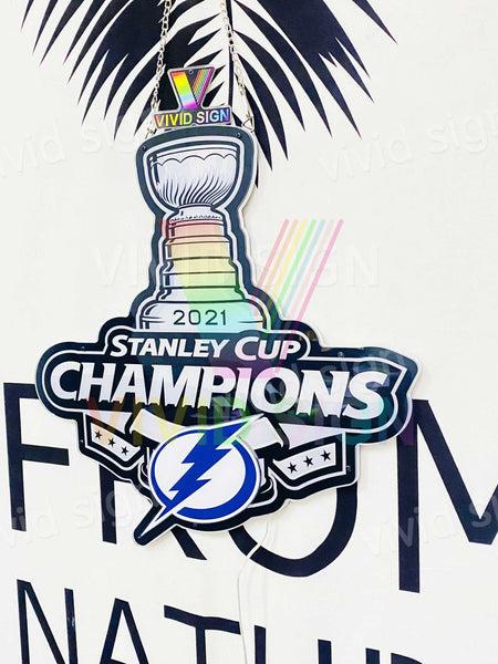 2021 Stanley Cup Champions Tampa Bay Lightning 3D LED Neon Sign Light Lamp