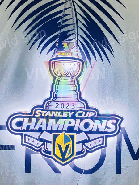2023 Stanley Cup Champions Vegas Golden Knights 3D LED Neon Sign Light Lamp
