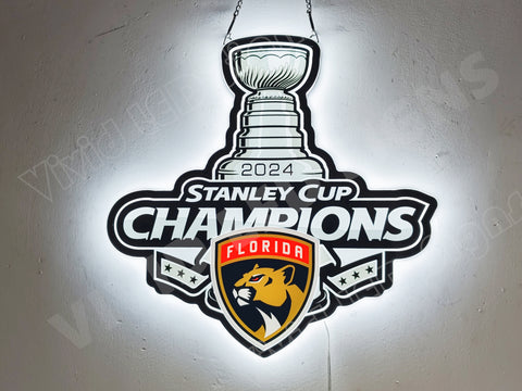 2024 NHL Stanley Cup Playoffs Florida Panthers 3D LED Neon Sign Light Lamp