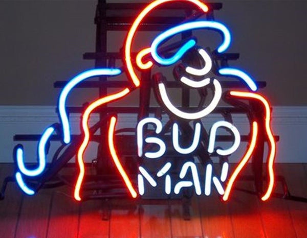 Bud Man Hero Neon Sign Light Lamp