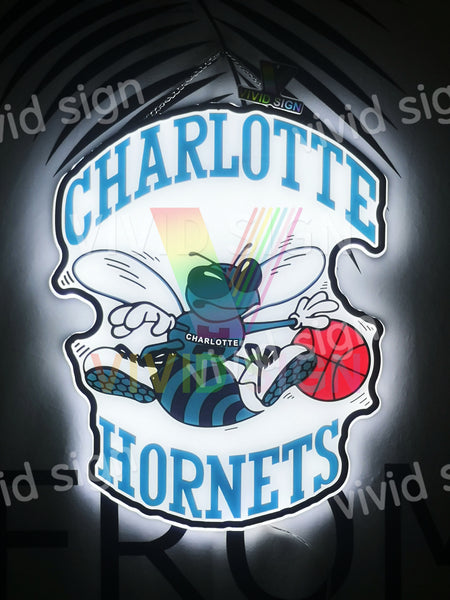 Charlotte Hornets 2D LED Neon Sign Light Lamp
