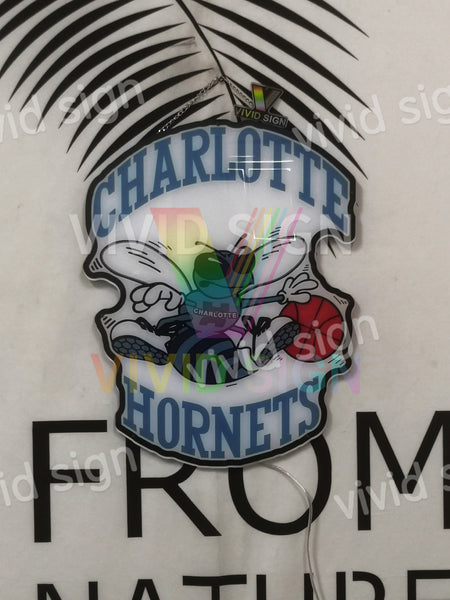 Charlotte Hornets 2D LED Neon Sign Light Lamp