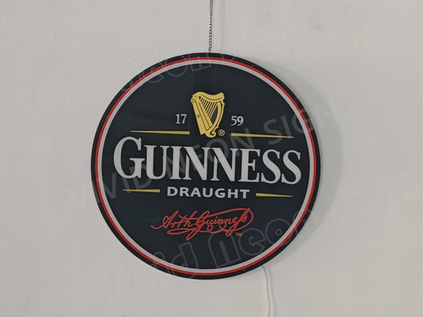 Guinness Harp 3D LED Neon Sign Light Lamp