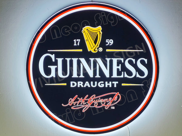 Guinness Harp 3D LED Neon Sign Light Lamp