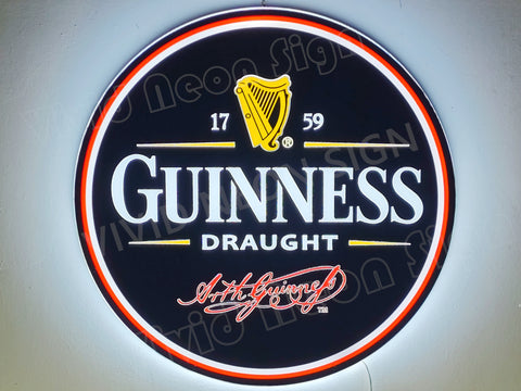 Guinness Harp 3D LED Neon Sign Light Lamp