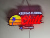 Light Beer Mountain Keeping Florida Chill LED Neon Sign Light Lamp